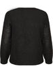 Blouse en maille avec motif ajour&eacute; textur&eacute;, Noir, Packshot image number 1