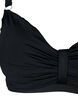 Bikini-BH mit B&uuml;gel und Drapierung, Schwarz, Packshot image number 2