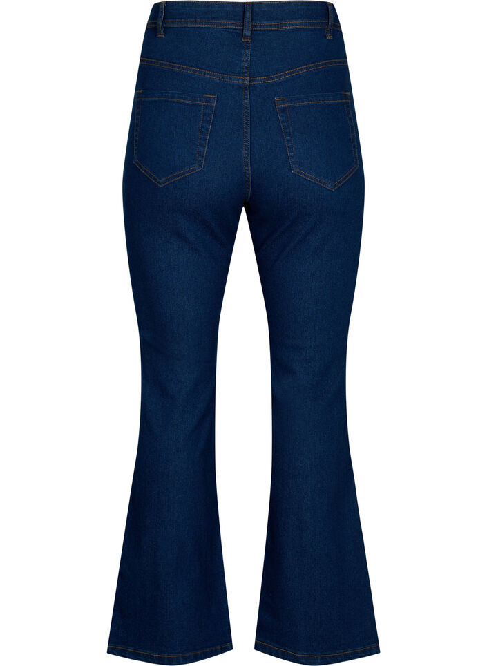 FLASH - Jean taille haute avec coupe bootcut, Bleu, Packshot image number 1