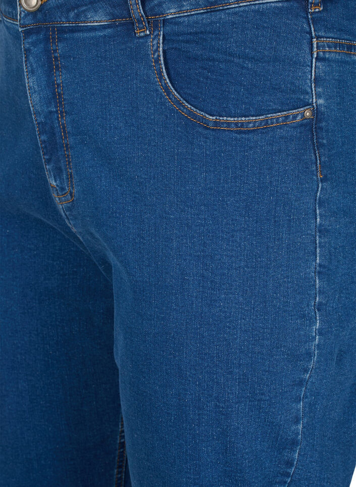 Vera jeans cropped &agrave; coupe droite, Bleu, Packshot image number 2