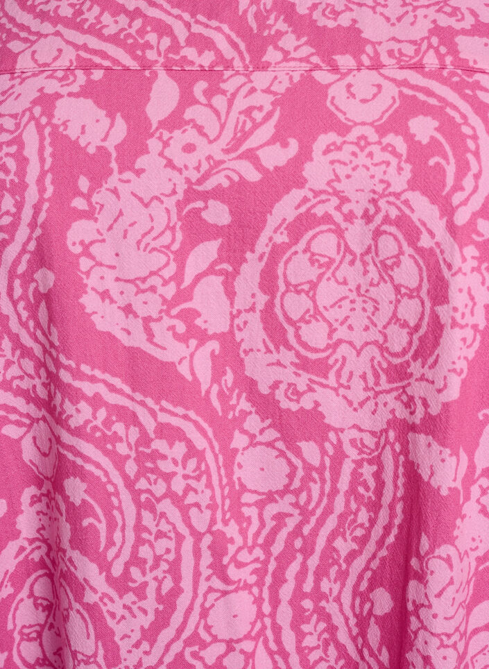 Kurz&auml;rmliges Baumwollkleid mit Aufdruck, Pink, Packshot image number 2