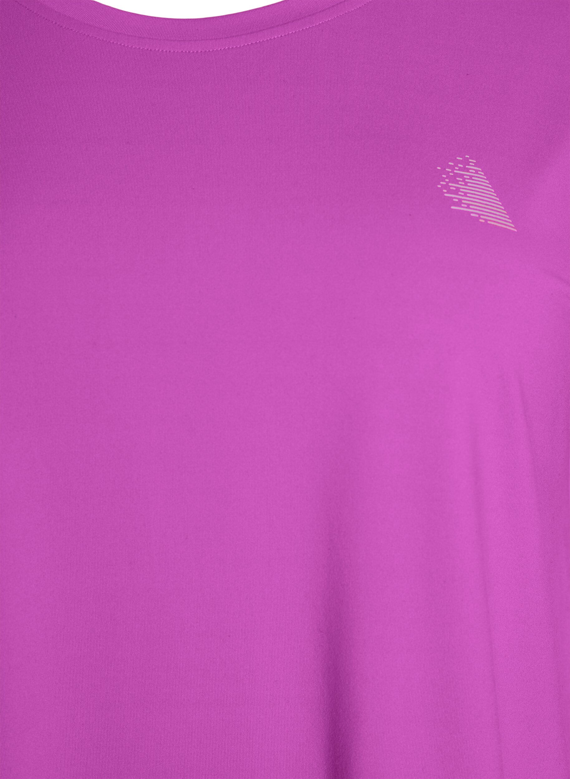 ZizziT-shirt de sport couleur unie, Violet, Packshot image number 2