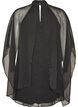 Robe mi-longue en mousseline avec cape transparente, Noir, Packshot image number 1