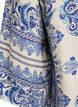 Blouse imprim&eacute;e en viscose avec manches 3/4, Bleu, Packshot image number 3