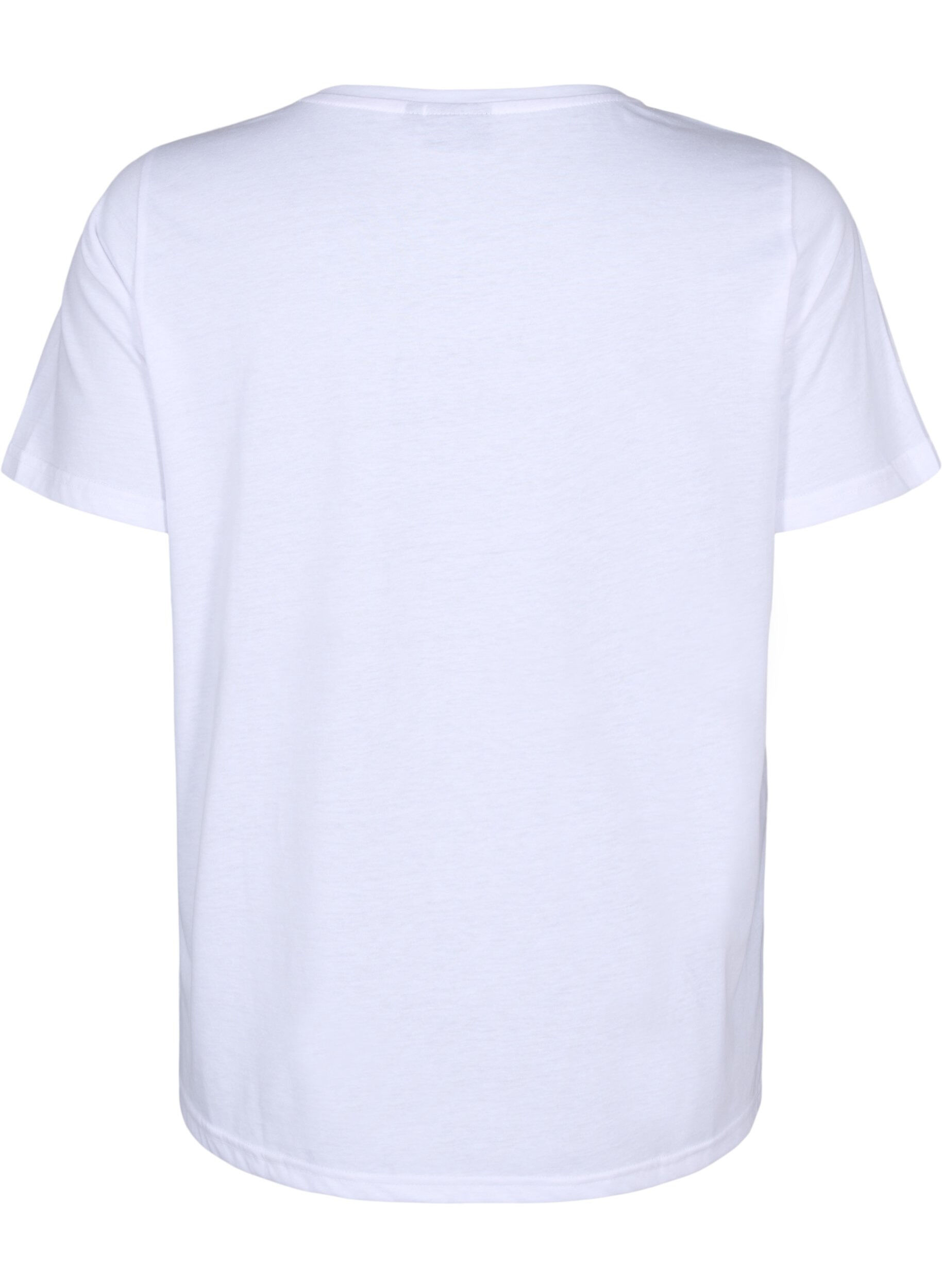 Zizzi FLASH - T-Shirt mit Motiv, Bright White Love, Packshot image number 1