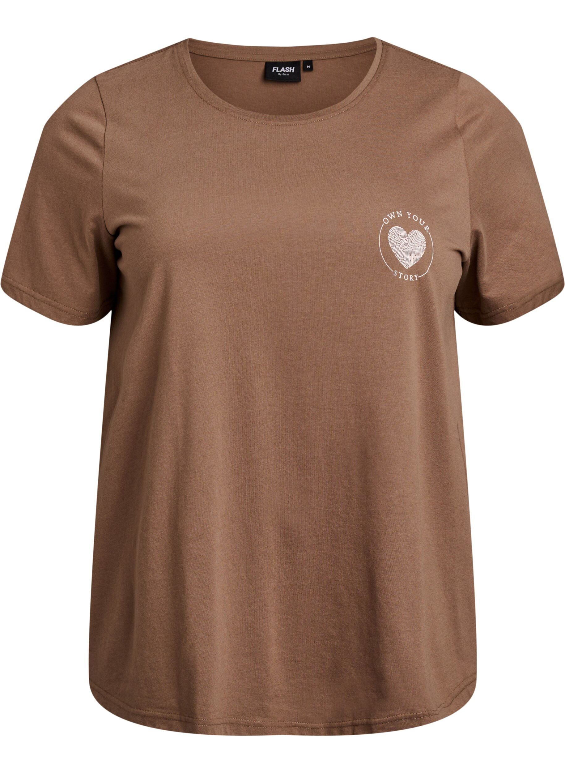 ZizziT-Shirt mit Print, Braun, Packshot image number 0