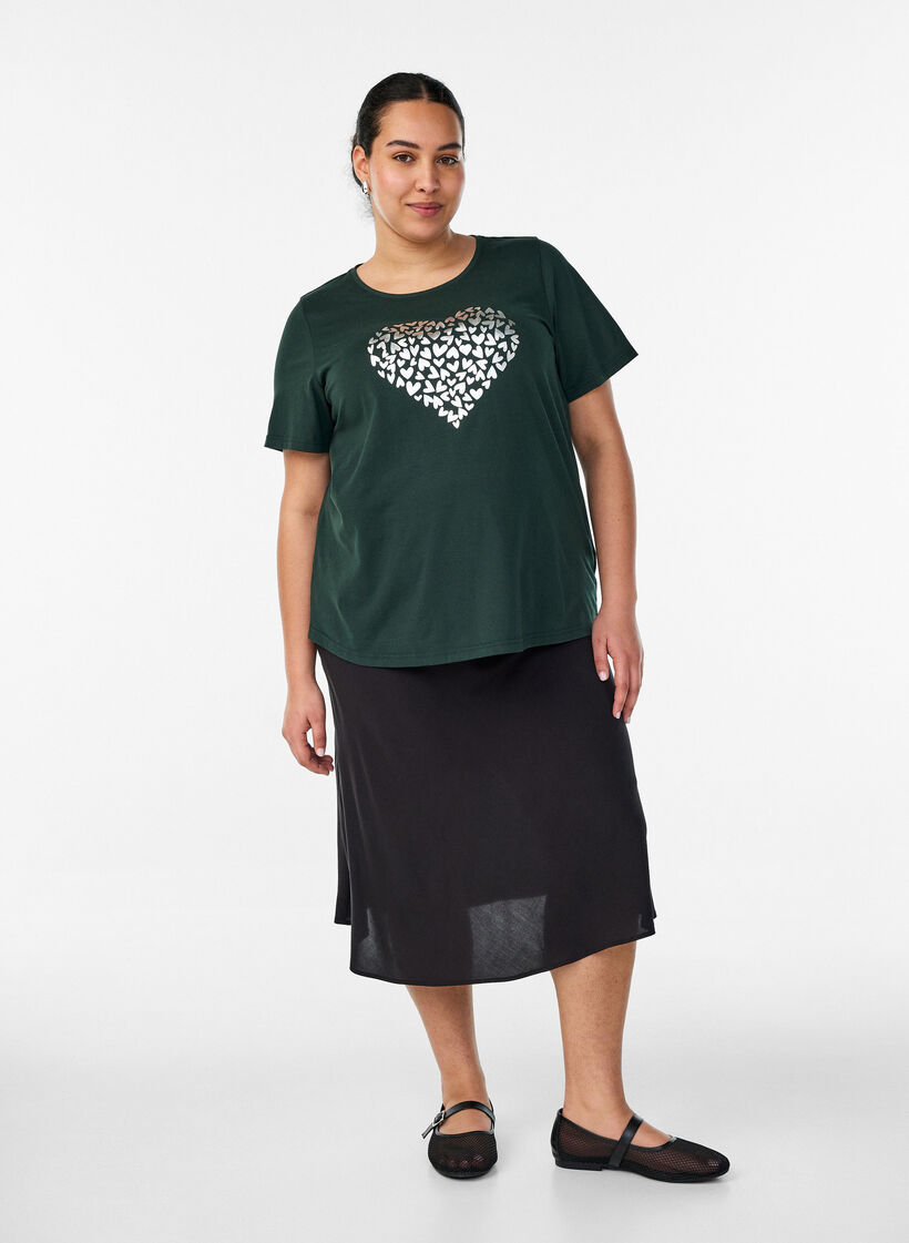 T-shirt imprim&eacute;, Vert, Model image number 1