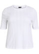 T-shirt en coton avec broderie ajour&eacute;e, Blanc, Packshot image number 0