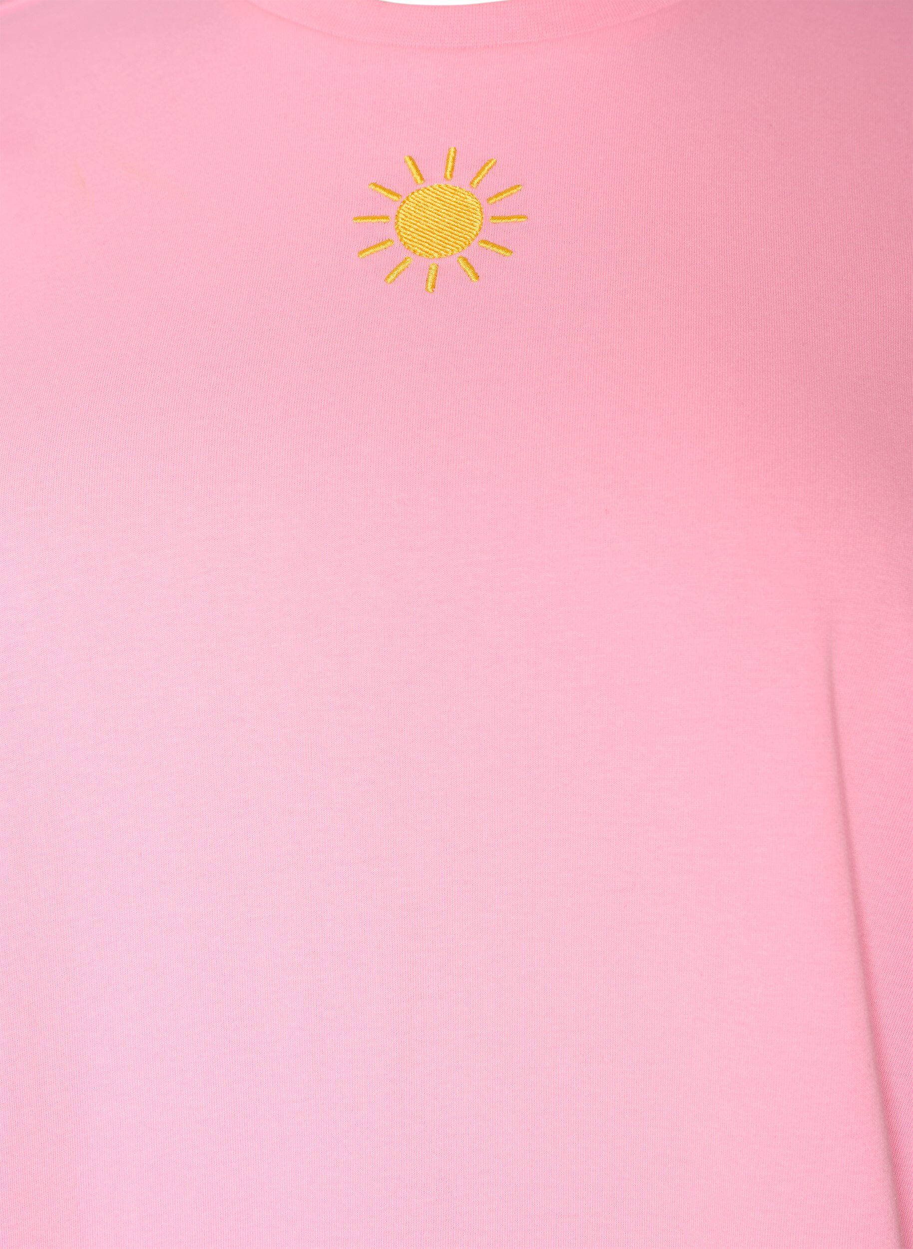ZizziT-Shirt aus Bio-Baumwolle mit Textmotiv, Pink, Packshot image number 2