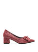 Glitzer-Pumps mit Schleife, Rot, Packshot image number 0