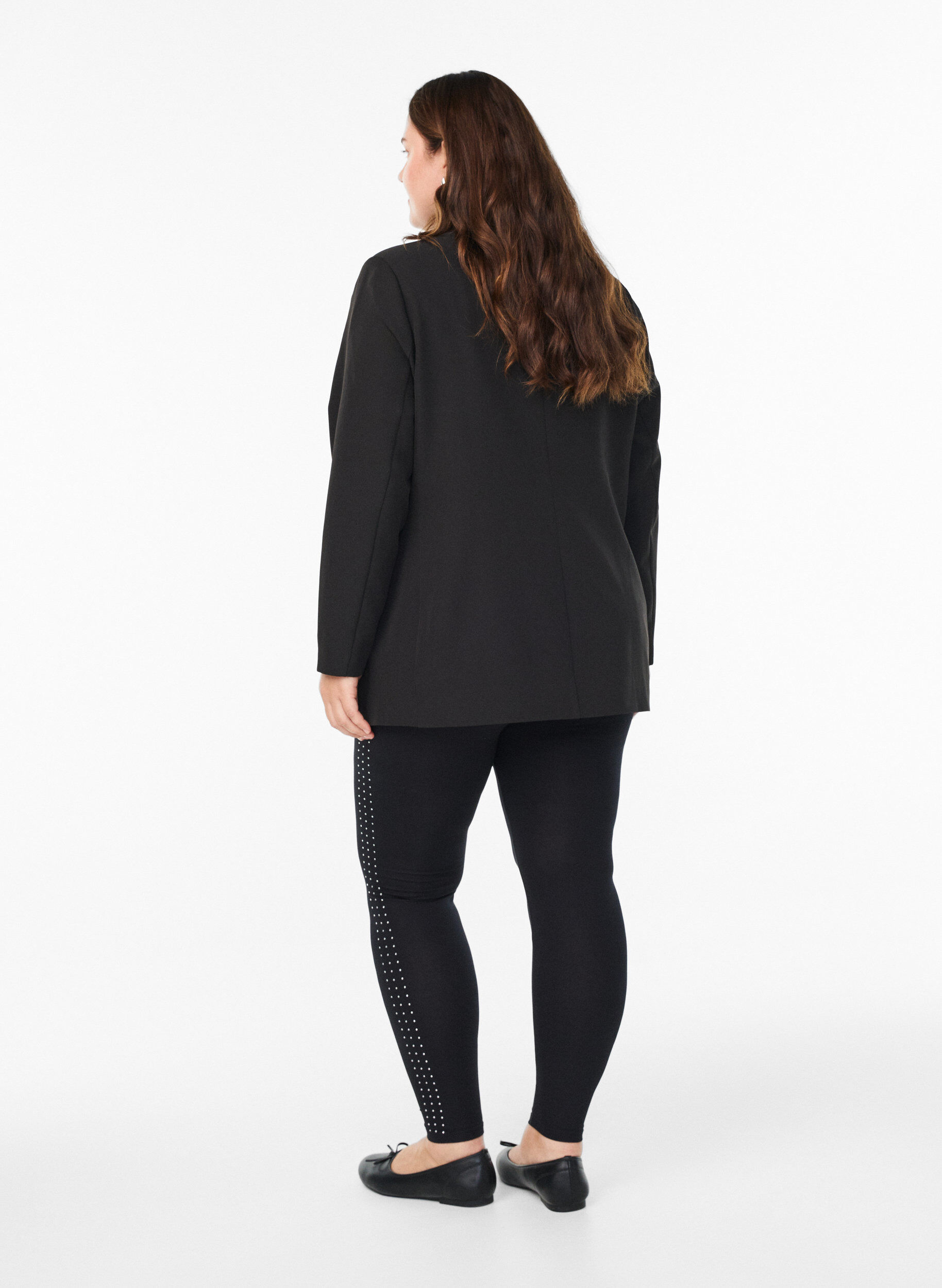 Zizzi Leggings avec d&eacute;tail en strass, Noir, Model image number 2