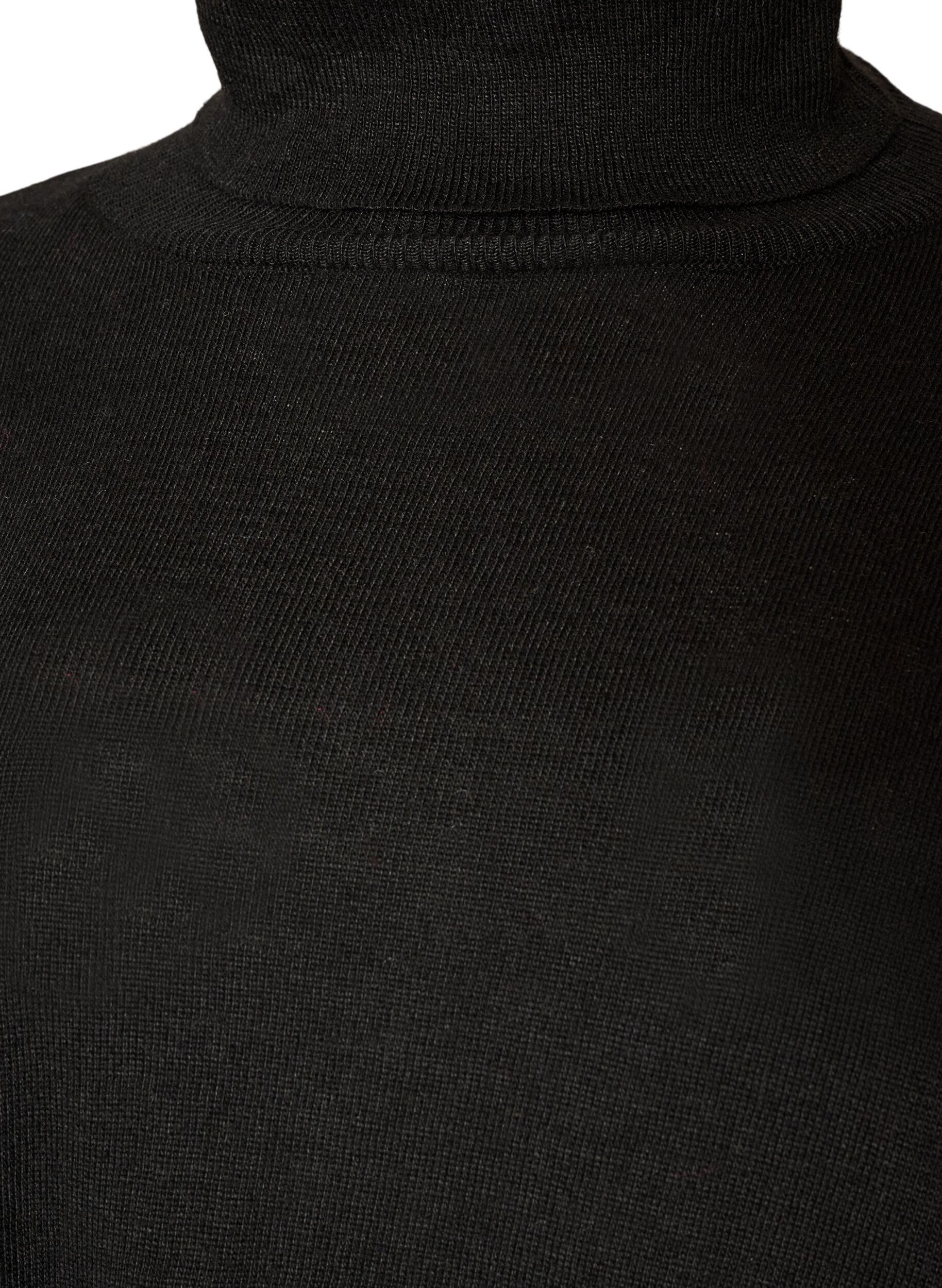 ZizziPull &agrave; col roul&eacute; &agrave; coupe ample, Noir, Packshot image number 2