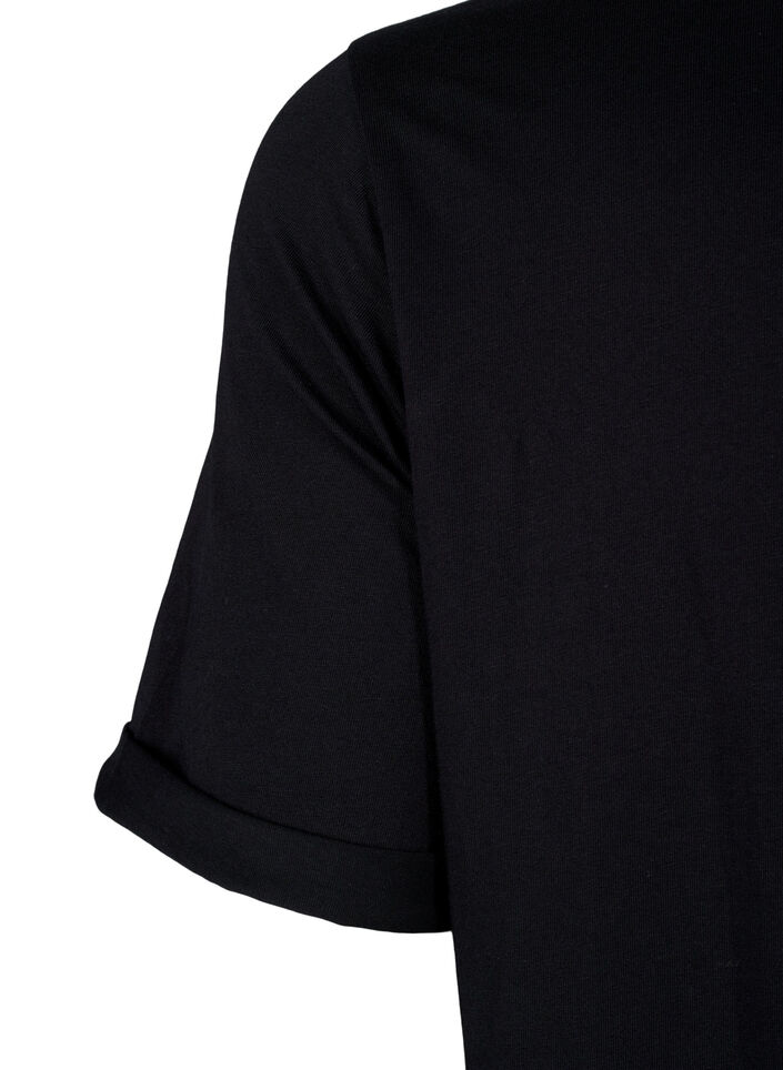 Robe t-shirt en coton, Black, Packshot image number 3