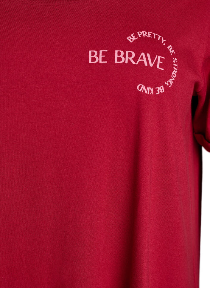 Kurz&auml;rmeliges Nachthemd aus Bio-Baumwolle, Rot, Packshot image number 2