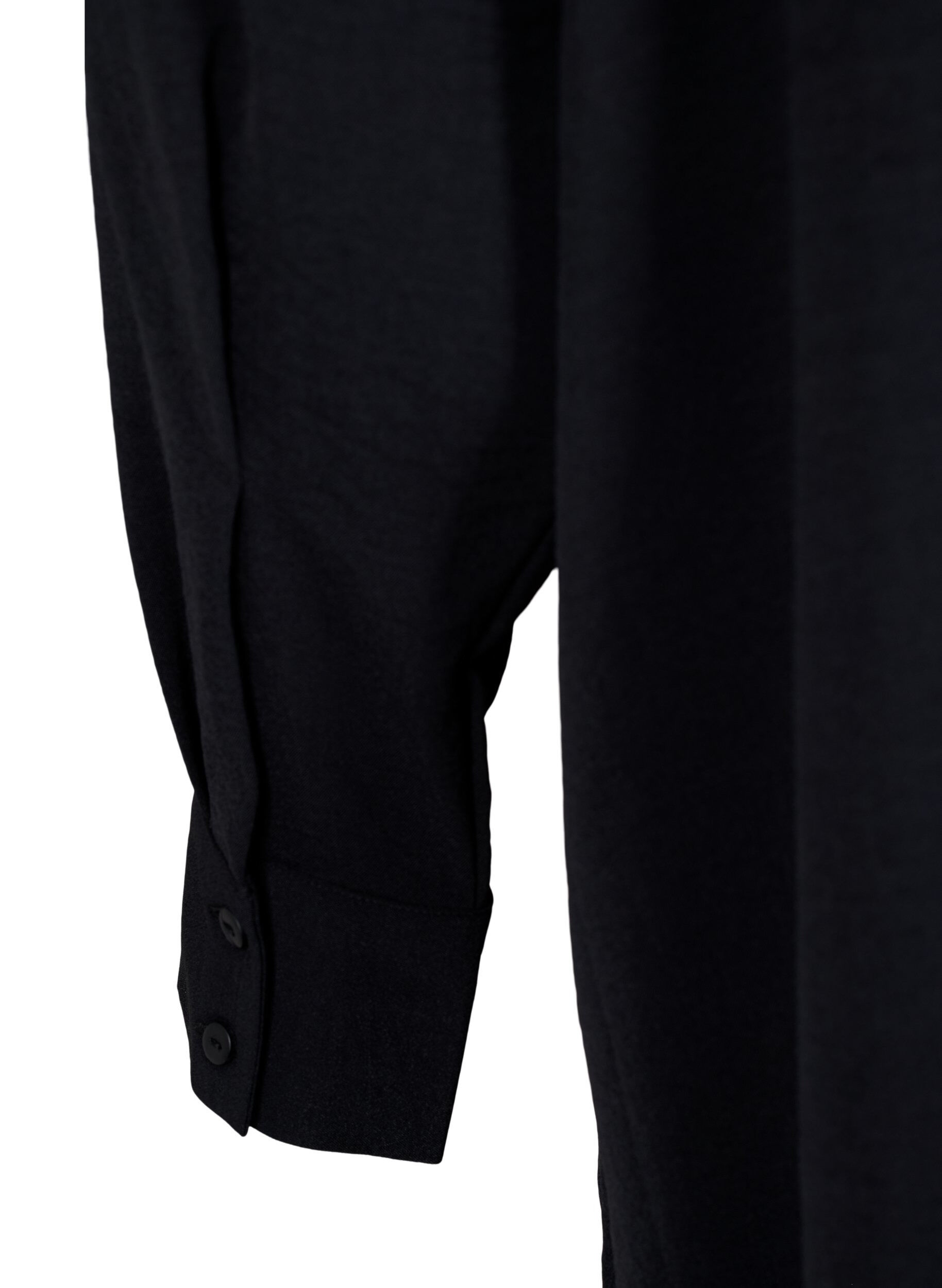 Zizzi Robe courte avec d&eacute;tails en dentelle, Black, Packshot image number 3