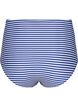 Bikini-Unterteil mit Streifen und hoher Taille, Blau, Packshot image number 1