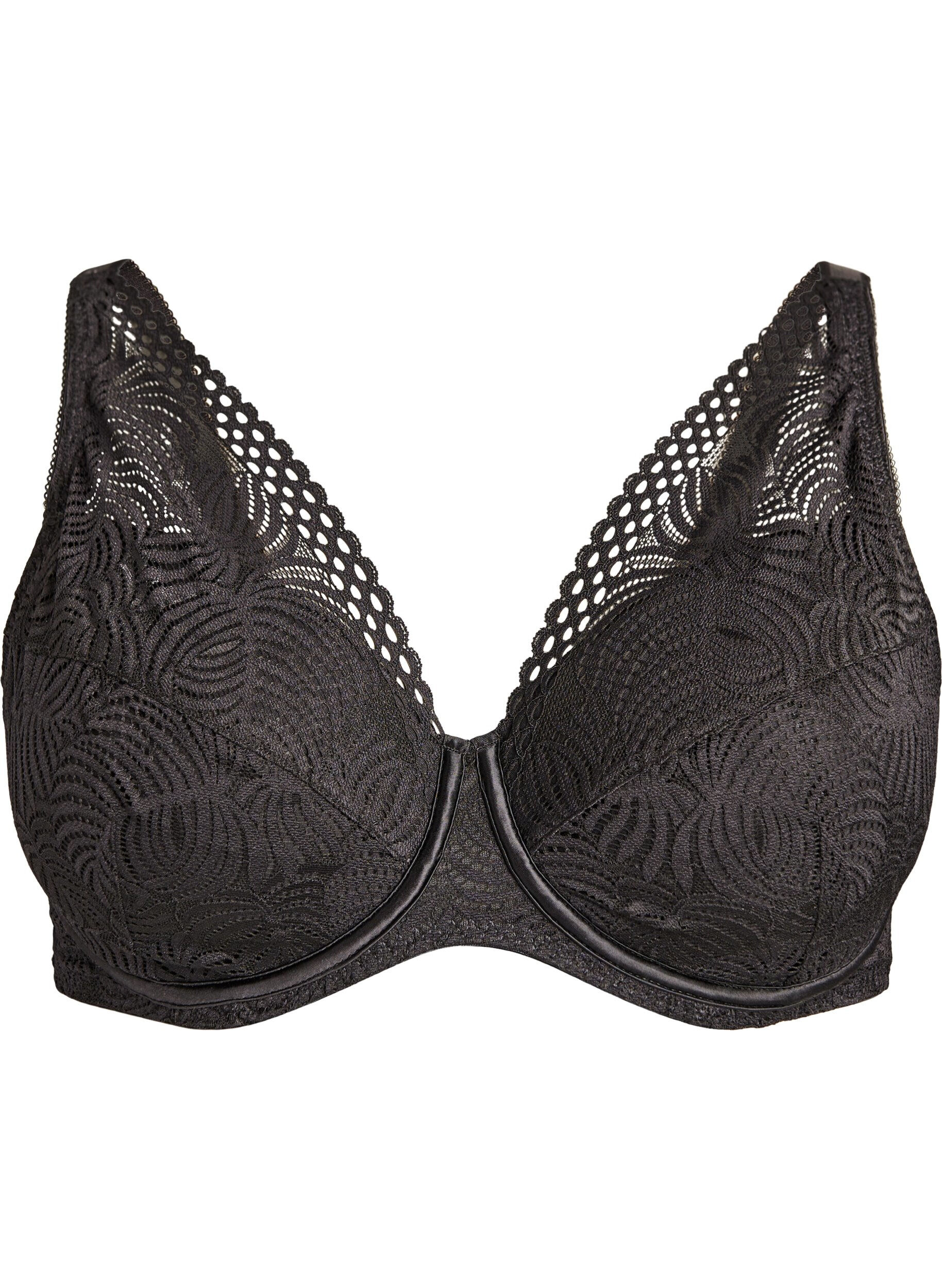 Soutien-gorge en dentelle avec bonnets rembourr&eacute;s