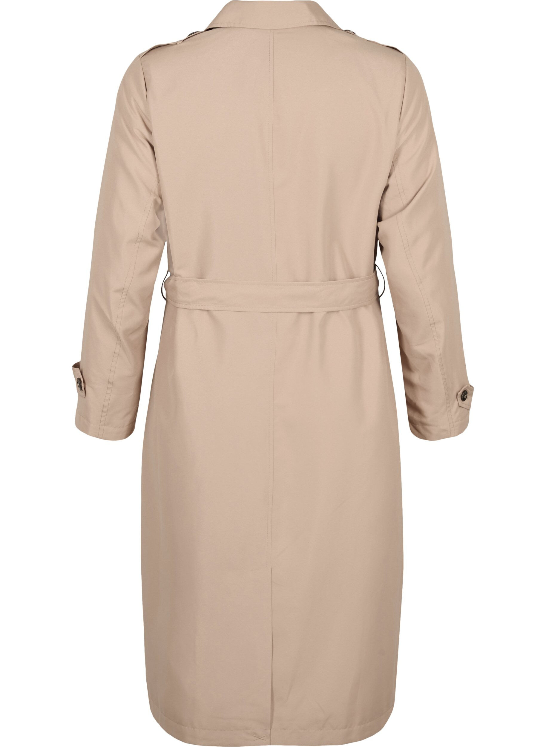 Zizzi Langer Trenchcoat mit G&uuml;rtel, Nomad, Packshot image number 1