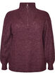 Pull en tricot avec col haut et fermeture &eacute;clair, Violet, Packshot image number 0