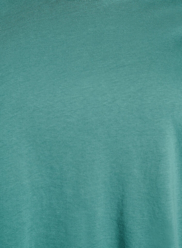 Basic-T-Shirt aus Baumwolle mit Rundhalsausschnitt, Gr&uuml;n, Packshot image number 2