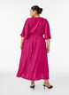 Robe midi pliss&eacute;e avec manches chauve-souris, Rose, Model image number 1
