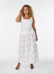 Jupe longue en viscose avec smocks, Blanc, Model image number 1