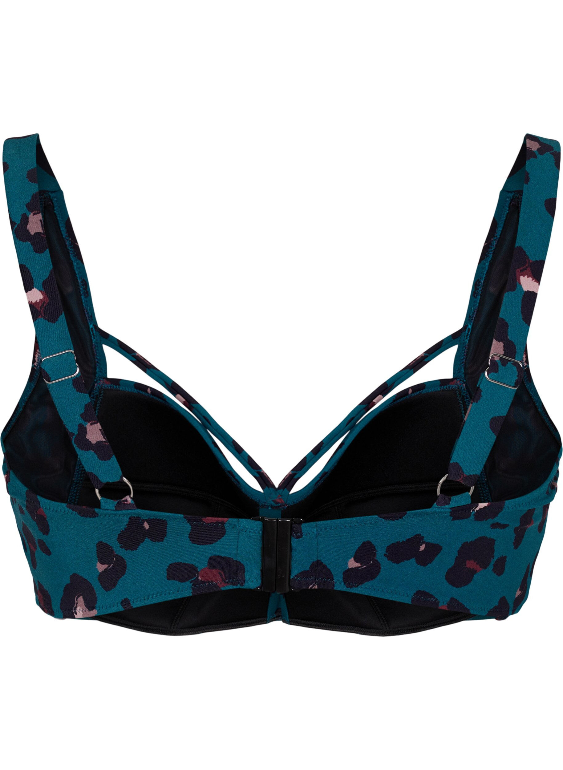Zizzi Soutien-gorge de bikini avec drapage et lani&egrave;re, Leopard, Packshot image number 1
