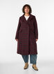 Manteau &agrave; carreaux avec poches, Bordeaux, Model image number 0