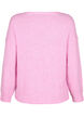 Pull en maille à manches longues, contenant de la laine et à col rond, Begonia Pink Mel., Packshot image number 1