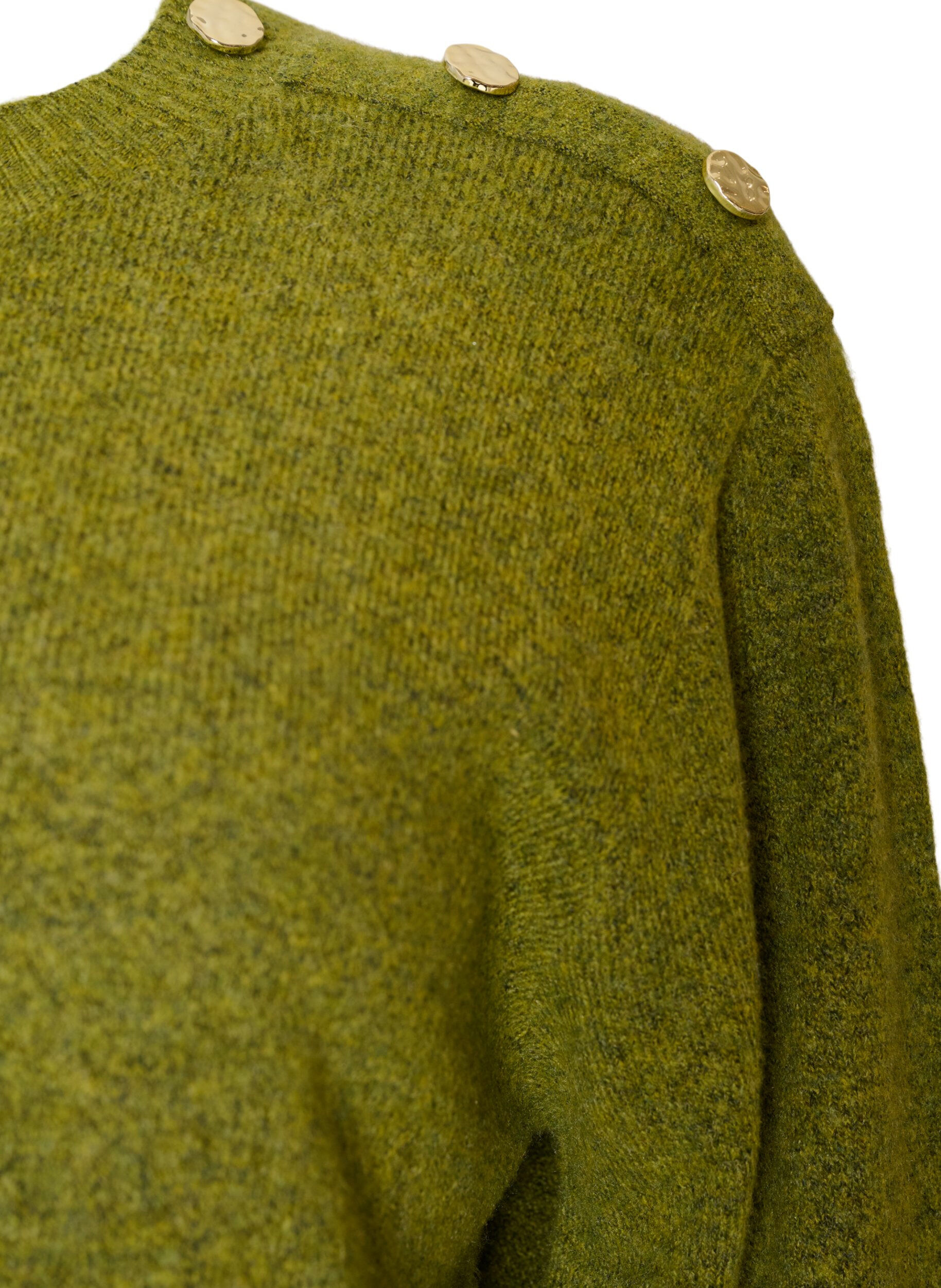 ZizziChemisier en maille avec boutons d&eacute;coratifs, Vert clair, Packshot image number 2