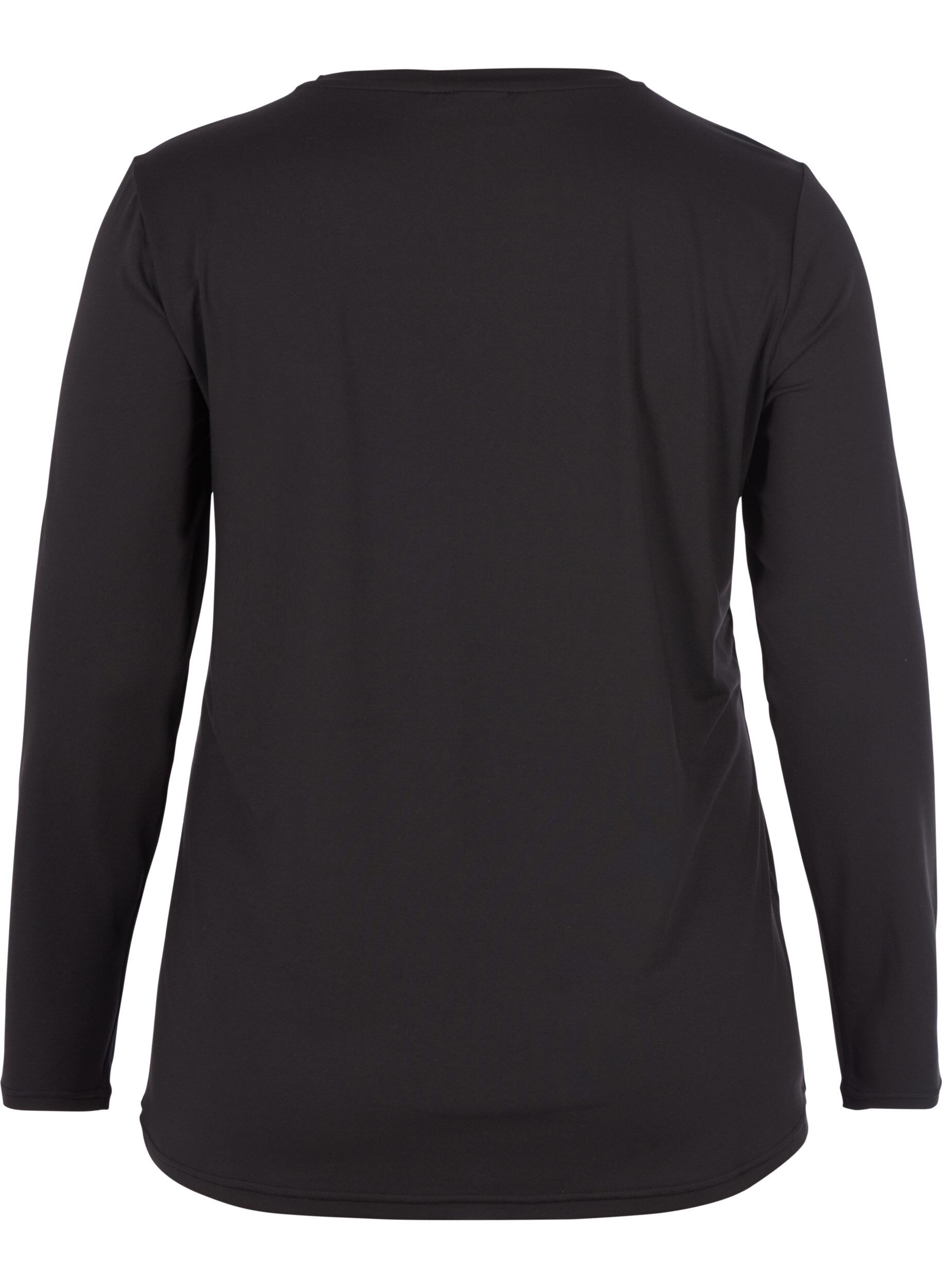 ZizziTrainingsbluse mit langen &Auml;rmeln, Schwarz, Packshot image number 1