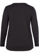 Trainingsbluse mit langen &Auml;rmeln, Schwarz, Packshot image number 1