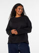 T-shirt Basic avec manches longues, Noir, Model image number 0