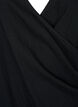 Blouse à manches longues en viscose avec un aspect enveloppant, Black, Packshot image number 2