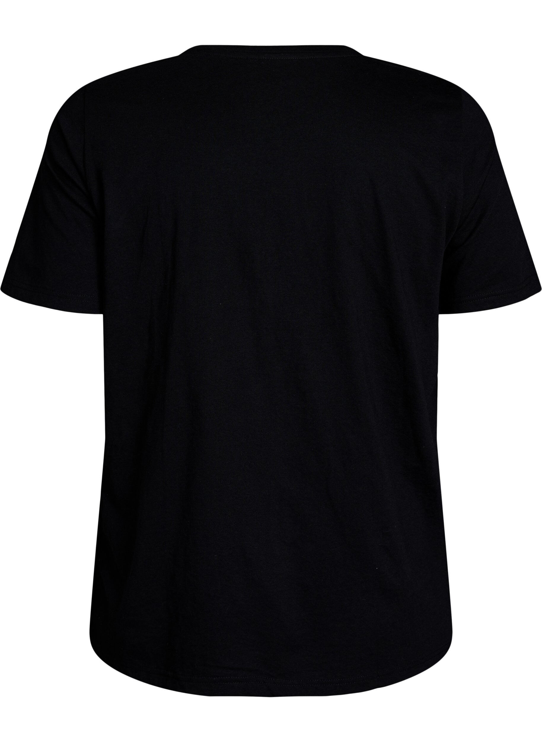 Zizzi T-Shirt mit Print, Schwarz, Packshot image number 1