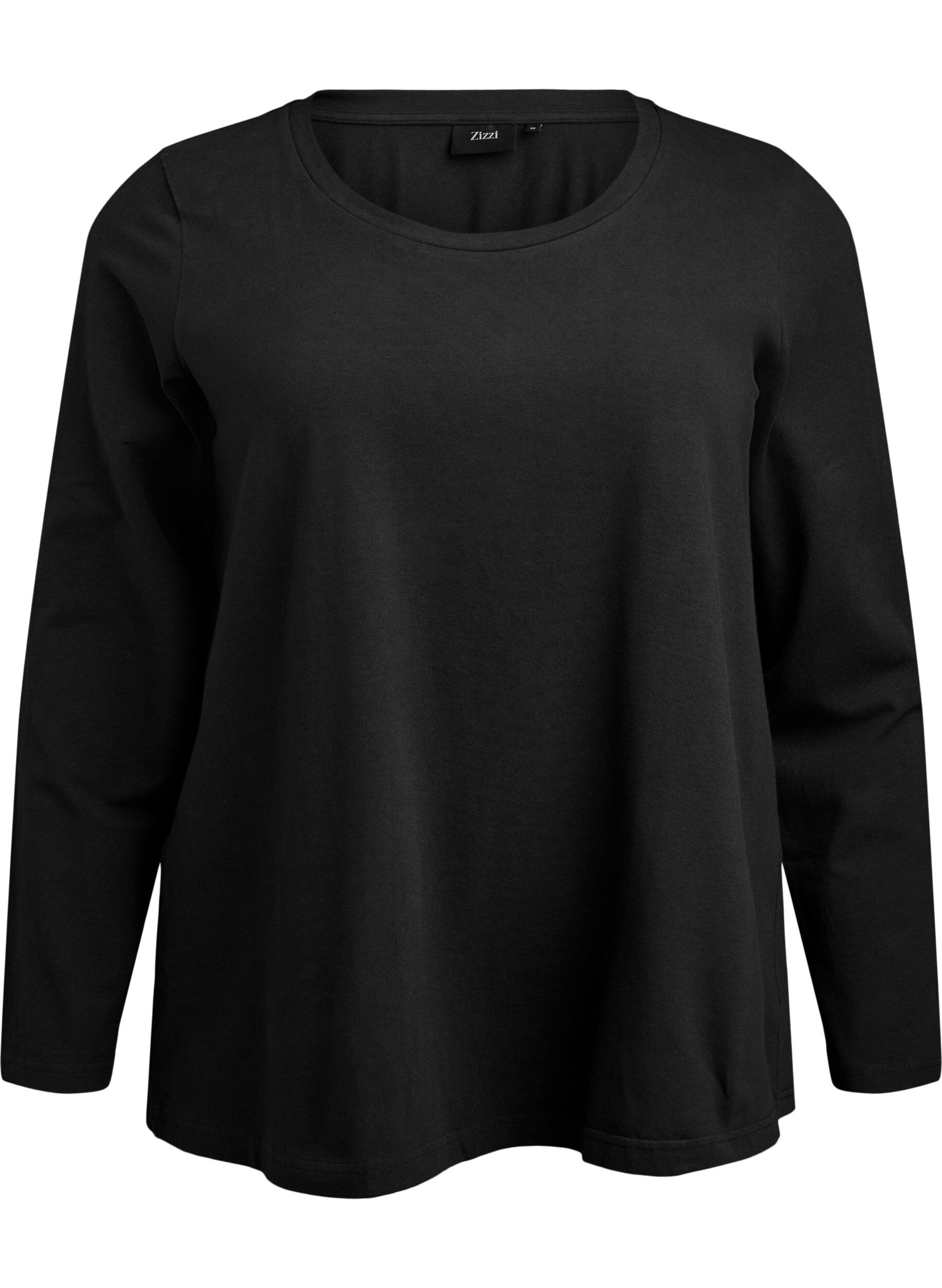 Basic Bluse aus Jersey mit langen &Auml;rmeln