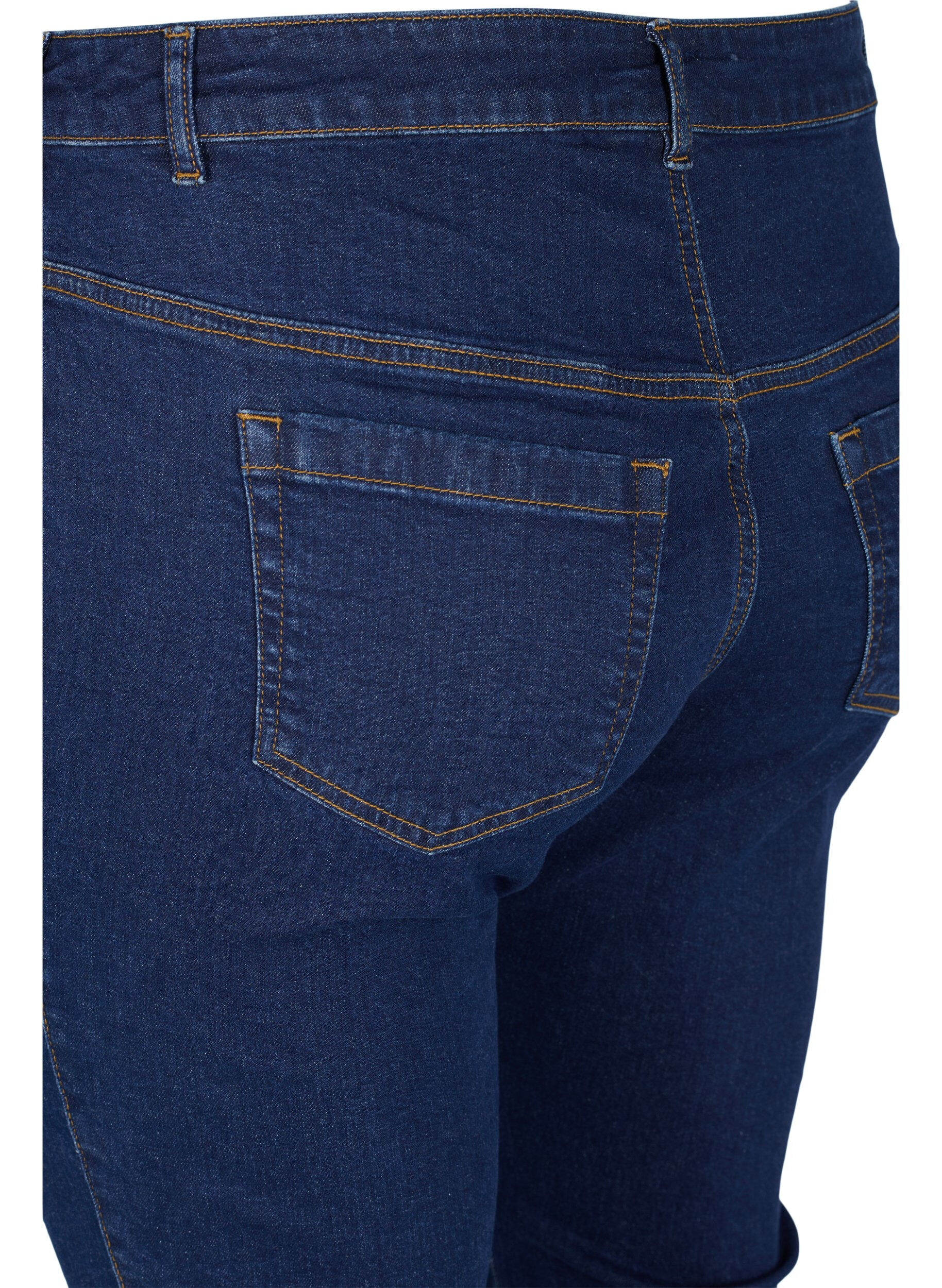 Zizzi Jeans bootcut Ellen &agrave; taille haute, Bleu, Packshot image number 3