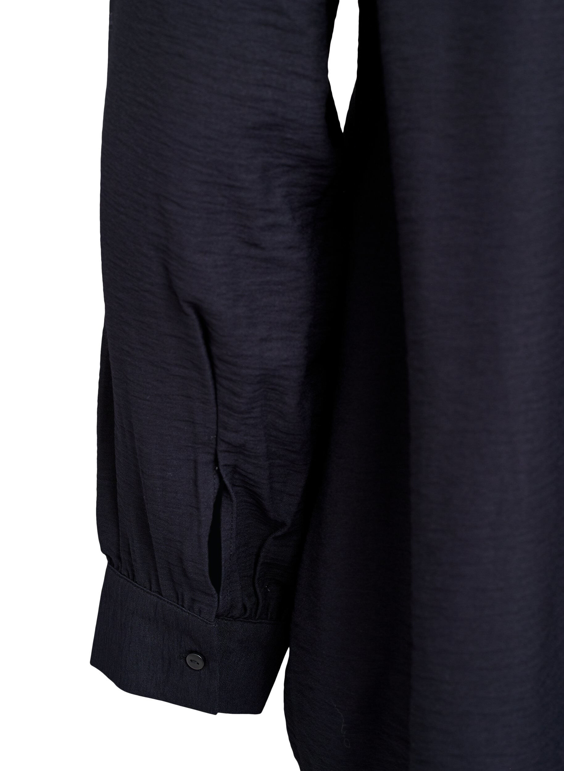 Zizzi Bluse aus Viskose mit A-Linie, Schwarz, Packshot image number 3