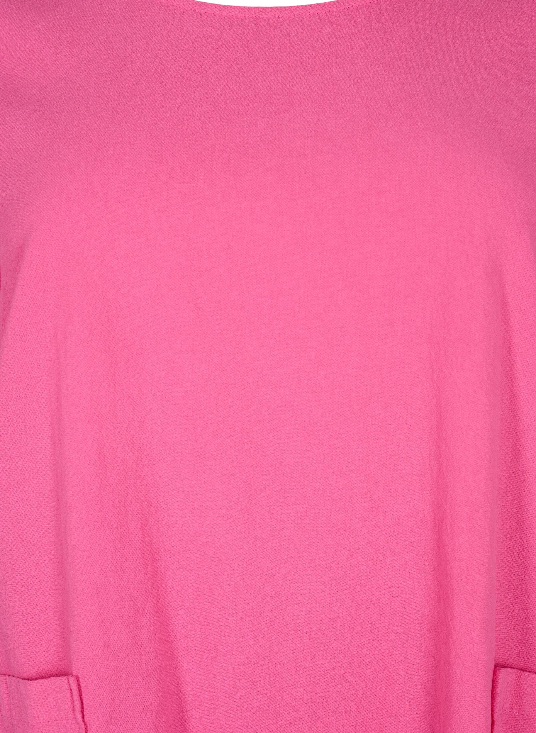 Zizzi FLASH - Kurz&auml;rmelige Tunika aus Baumwolle, Raspberry Rose, Packshot image number 2