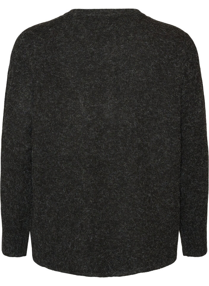 Strickjacke mit Rundhalsausschnitt und Knopfverschluss, Grau, Packshot image number 1