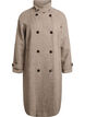 Manteau long en laine &agrave; col montant et double boutonnage, Marron, Packshot image number 0