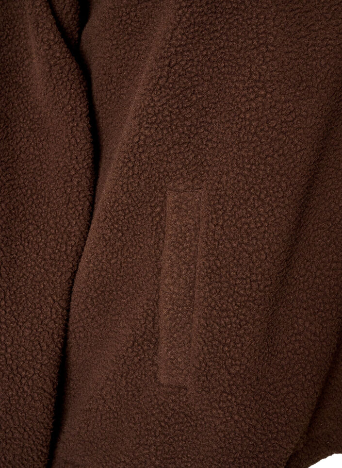 Veste teddy avec finitions en broderie anglaise et col montant, Marron, Packshot image number 3