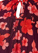 Gebl&uuml;mte Bluse aus Viskose mit R&uuml;schen&auml;rmeln, Lila, Packshot image number 2