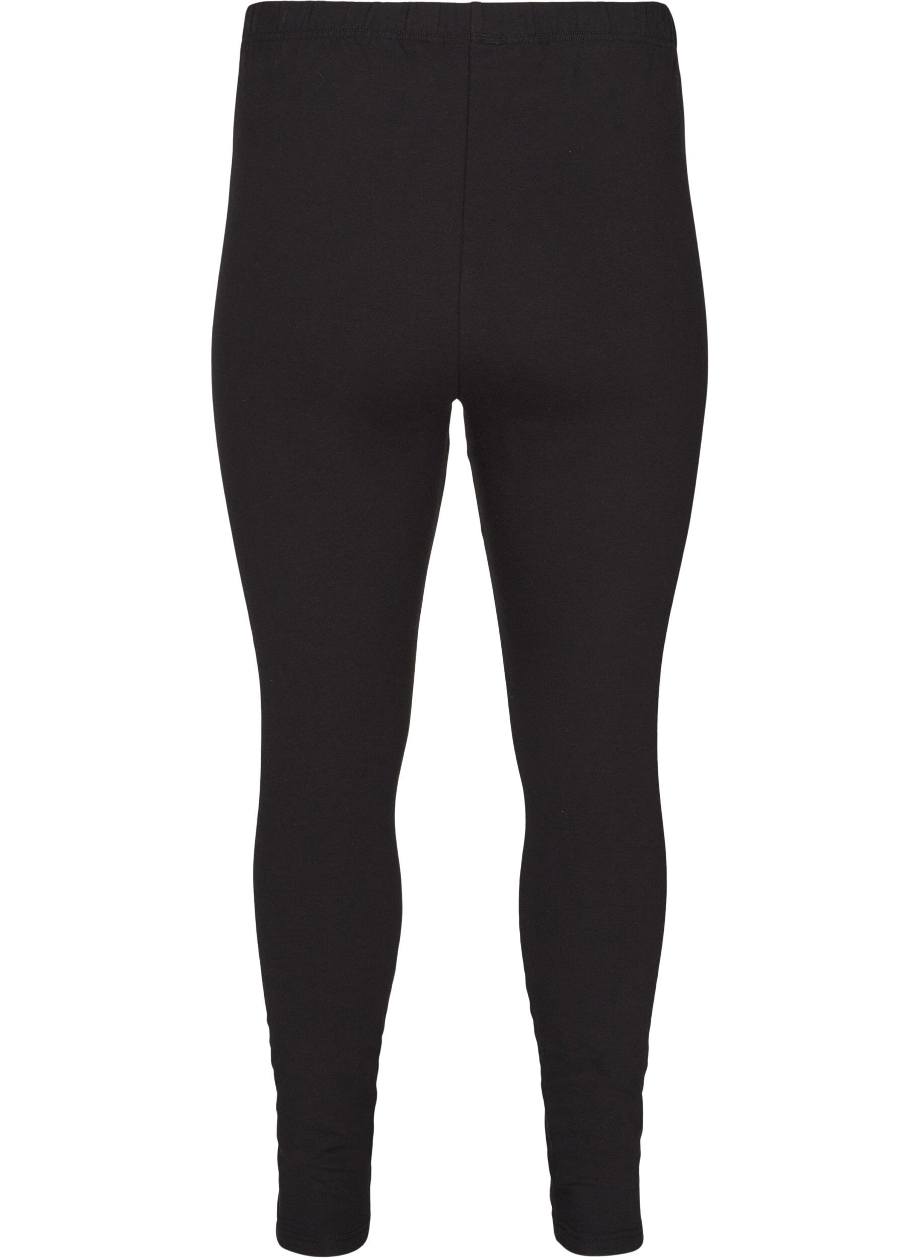 Zizzi Leggings en coton avec doublure, Noir, Packshot image number 1
