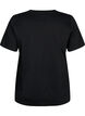T-shirt basique &agrave; manches courtes et col en V, Noir, Packshot image number 1