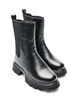 Chelsea-Boot mit klobiger Sohle und gerippten Eins&auml;tzen, Schwarz, Packshot image number 1