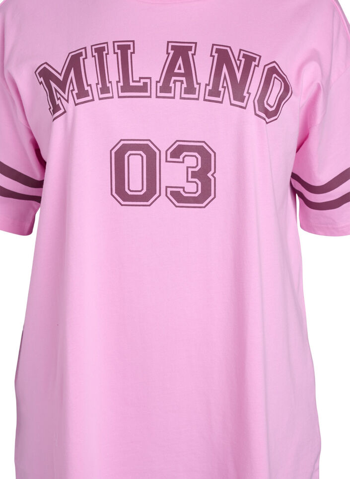 Sportliches Oversize-College-T-Shirt, Pink, Packshot image number 2