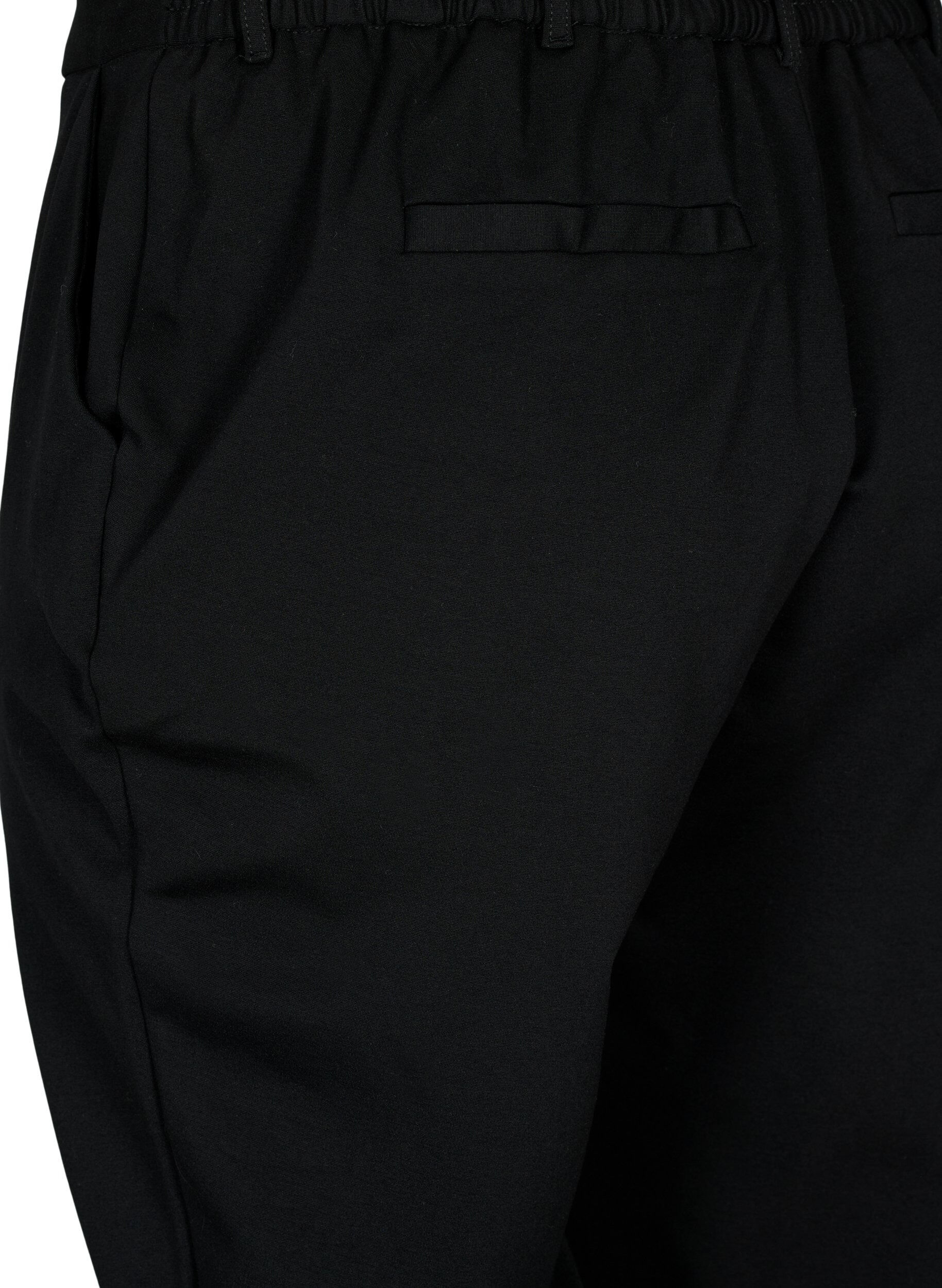Zizzi Capri-Hose aus Viskosemischung, Black, Packshot image number 3