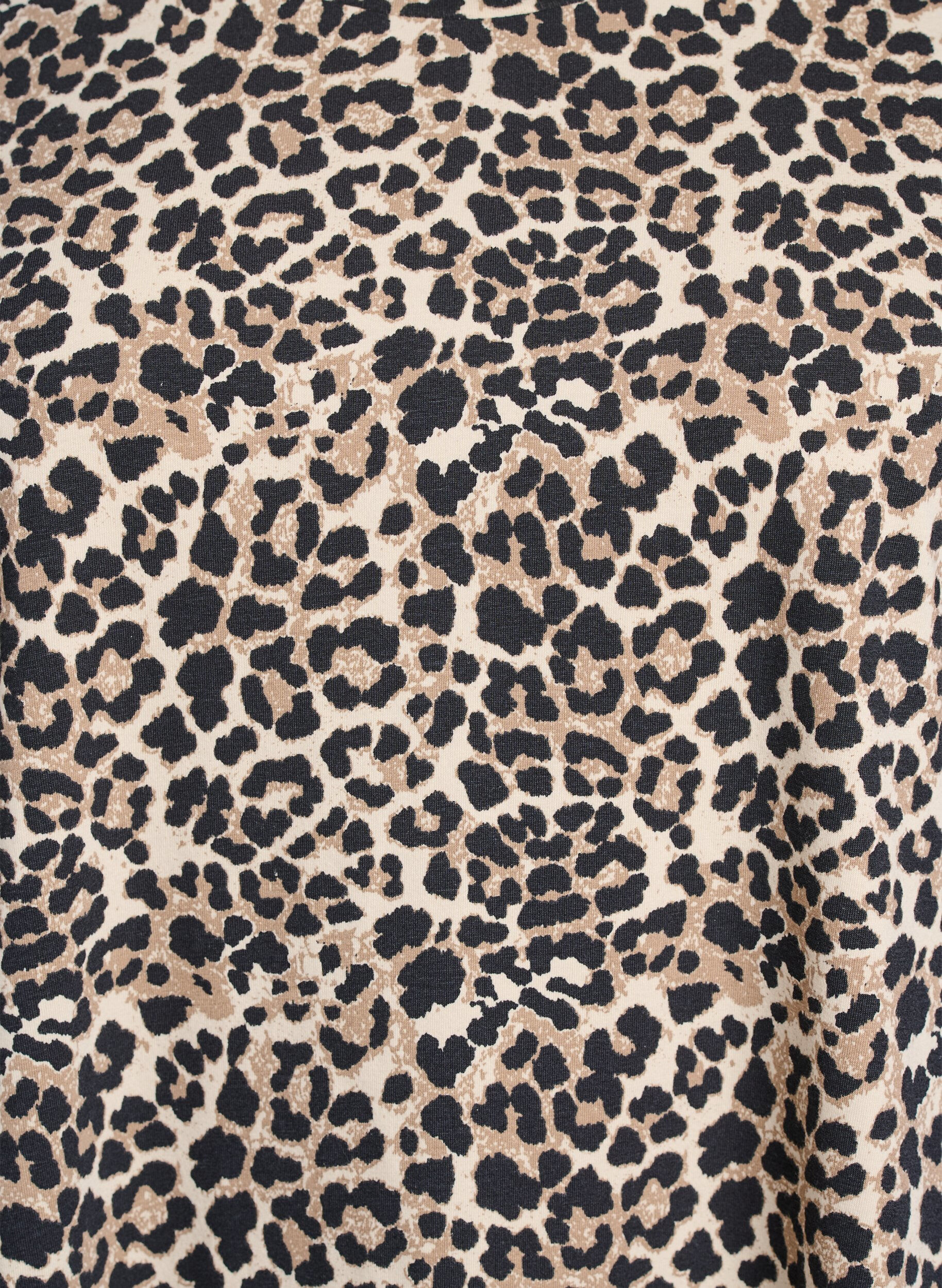 Zizzi Robe T-shirt courte en jersey de coton, Marron, Packshot image number 2