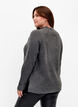 Rollkragenpullover mit Rippstruktur, Dark Grey Melange, Model image number 1